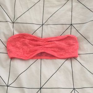VS Neon Pink Lace Bandeau ✨